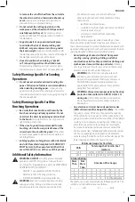 Предварительный просмотр 7 страницы DeWalt DWE46253 Instruction Manual