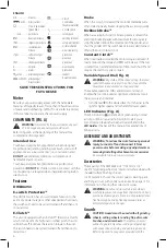 Предварительный просмотр 8 страницы DeWalt DWE46253 Instruction Manual