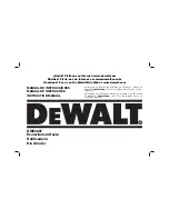 Предварительный просмотр 1 страницы DeWalt DWE4887 Instruction Manual