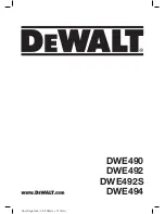 DeWalt DWE490 Original Instructions Manual preview