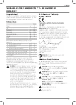 Preview for 23 page of DeWalt DWE4997 Instructions Manual