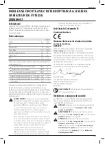 Preview for 41 page of DeWalt DWE4997 Instructions Manual