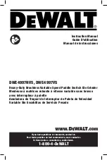 Preview for 1 page of DeWalt DWE4997NVS Instruction Manual