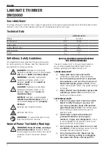 Preview for 6 page of DeWalt DWE6000 Manual