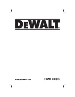 DeWalt DWE6005 Series Original Instructions Manual preview