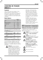 Предварительный просмотр 61 страницы DeWalt dwe6411 Original Instructions Manual