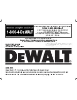 DeWalt DWE7499 Instruction Manual preview