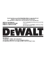 DeWalt DWFP55120 Instruction Manual preview