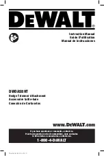 Предварительный просмотр 1 страницы DeWalt DWOAS8HT Instruction Manual