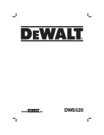 Preview for 1 page of DeWalt DWS520 Original Instructions Manual