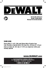 Preview for 1 page of DeWalt DWS535B Instruction Manual