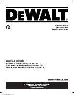 Предварительный просмотр 1 страницы DeWalt DWS716 Instruction Manual