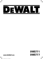 Preview for 1 page of DeWalt DWS771 Original Instructions Manual