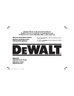 Предварительный просмотр 1 страницы DeWalt DWV009 Instruction Manual