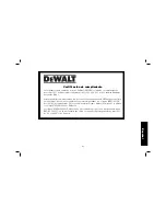 Предварительный просмотр 43 страницы DeWalt DWV010 Instruction Manual