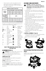 Preview for 23 page of DeWalt DWV116 Instruction Manual