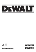 DeWalt DWV905H Original Instructions Manual preview