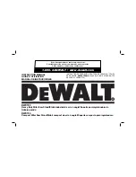 DeWalt DWX723 Instruction Manual preview