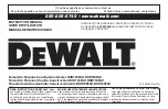 Preview for 1 page of DeWalt DXH125FAV Instruction Manual