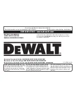 Preview for 1 page of DeWalt DXH135HD Instruction Manual