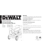 Preview for 12 page of DeWalt DXH135HD Instruction Manual