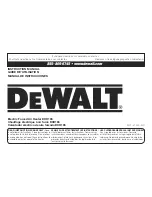 Preview for 1 page of DeWalt DXH165 Instruction Manual