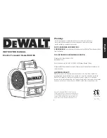 Preview for 9 page of DeWalt DXH165 Instruction Manual