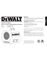 Предварительный просмотр 11 страницы DeWalt DXH2000TS Instruction Manual