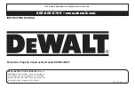 DeWalt DXH210FAVT Instruction Manual preview