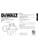 Предварительный просмотр 9 страницы DeWalt DXH40FA Instruction Manual