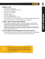 Предварительный просмотр 5 страницы DeWalt DXST10000 Instruction Manual