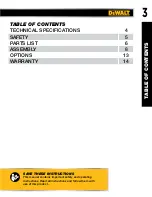 Preview for 3 page of DeWalt DXST4500 Instruction Manual