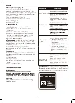 Preview for 19 page of DeWalt DXV38PRO Manual