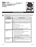 Preview for 2 page of DeWalt H-8902 Troubleshooting