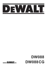 Preview for 1 page of DeWalt LaserChalkLine DW088 Instructions Manual