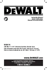 DeWalt Max DCS574 Instruction Manual preview