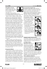 Предварительный просмотр 12 страницы DeWalt P2201 Operating Instructions Manual