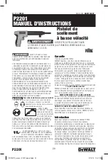 Предварительный просмотр 20 страницы DeWalt P2201 Operating Instructions Manual