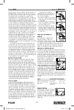 Предварительный просмотр 22 страницы DeWalt P2201 Operating Instructions Manual