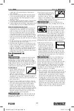 Предварительный просмотр 26 страницы DeWalt P2201 Operating Instructions Manual