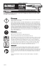 Preview for 1 page of DeWalt Patmi P3500 Operating Instructions Manual