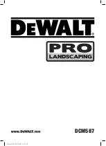 Preview for 1 page of DeWalt Pro Landscaping DCM587 Original Instructions Manual