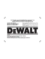 DeWalt SDS Plus D25013 Instruction Manual preview