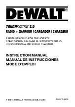 DeWalt ToughSystem 2.0 RADIO + CHARGER Instruction Manual preview