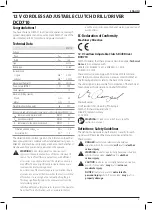 Preview for 5 page of DeWalt XR DCD710 Original Instructions Manual