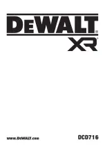 DeWalt XR DCD716 Manual preview