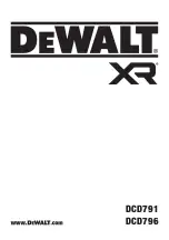 DeWalt XR DCD791 Original Instructions Manual preview