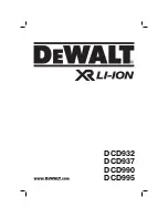 Предварительный просмотр 1 страницы DeWalt XR DCD932 Original Instructions Manual