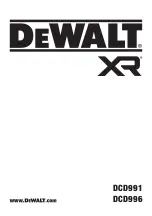 DeWalt XR DCD991 Original Instructions Manual preview