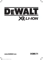 Предварительный просмотр 1 страницы DeWalt XR DCM571 Original Instructions Manual